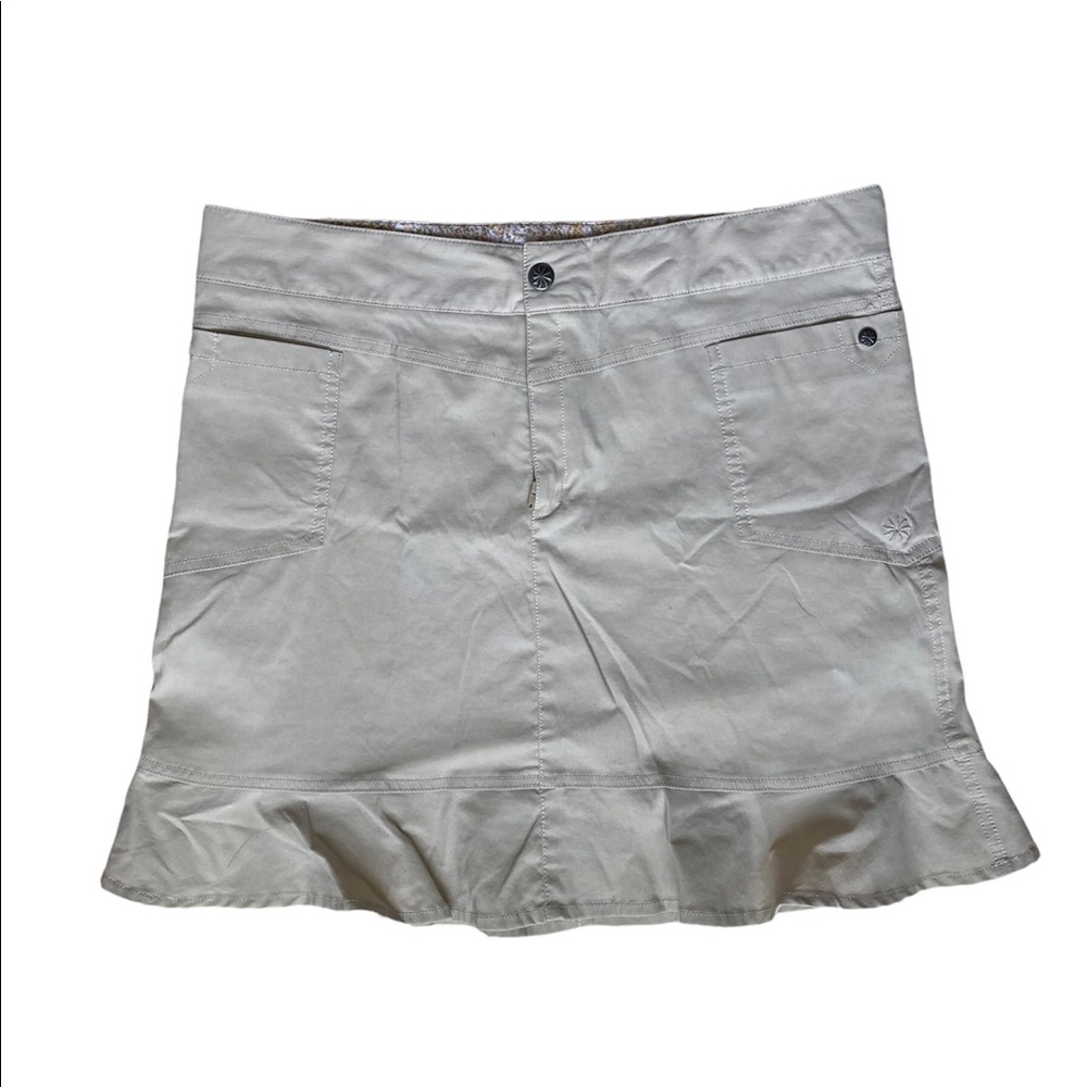Athlete,  mini, short, peplum active skirt, khaki, tan, SZ 14, XL